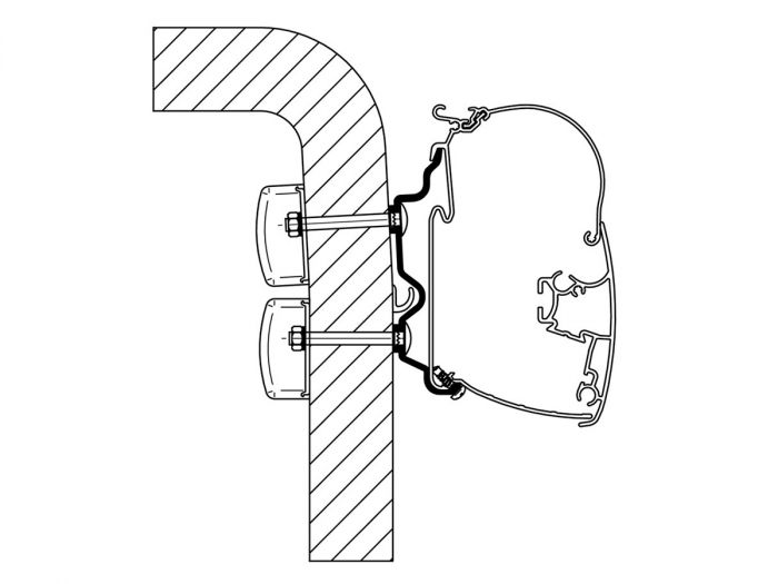 Thule Omnistor Adapter Hymer Camp 99 4 00m