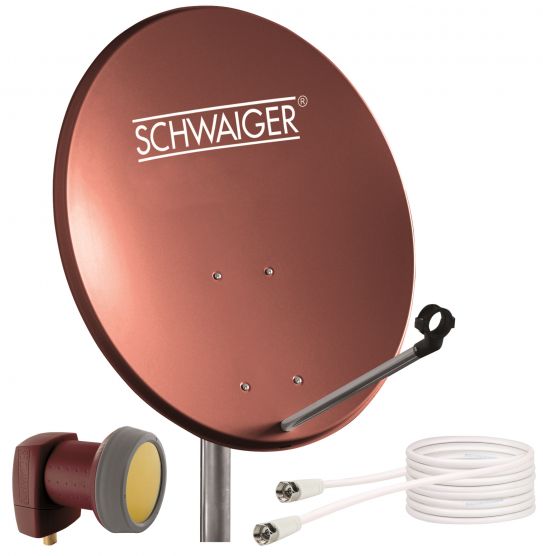 Schwaiger 719741 ziegelrot 55cm SAT Set