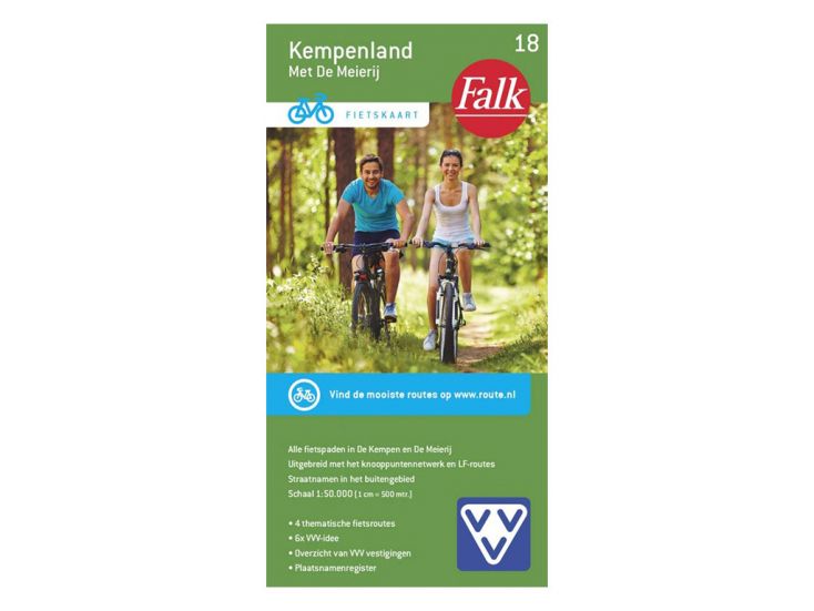 Falk Kempenland und De Meierij 18 Fahrradkarte