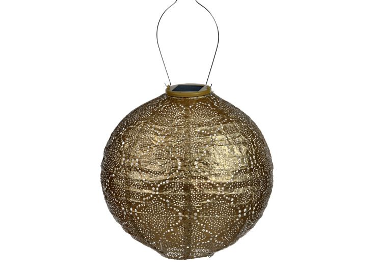 Lumiz Bazaar Round 30 Solar Lampion - Gold