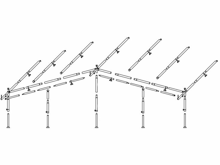 Obelink Vorzelt Gestänge Stahl 25 mm Größe 21 - 22