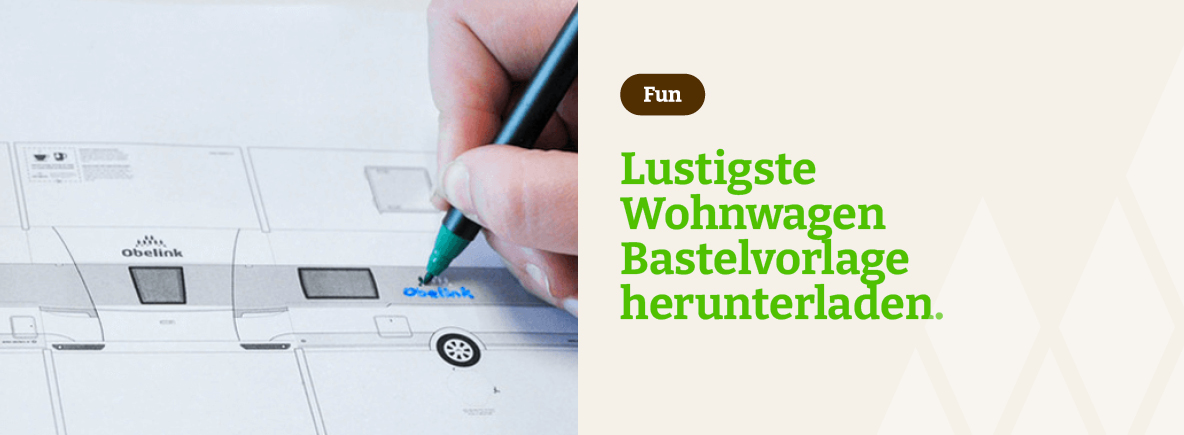 Wohnwagen Bastelvorlage